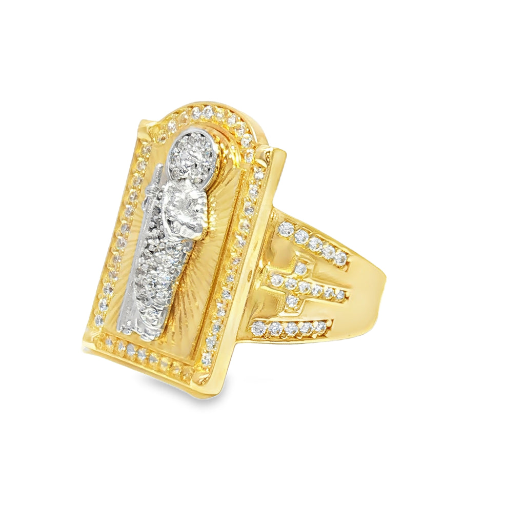 14K San Judas Medallion Ring