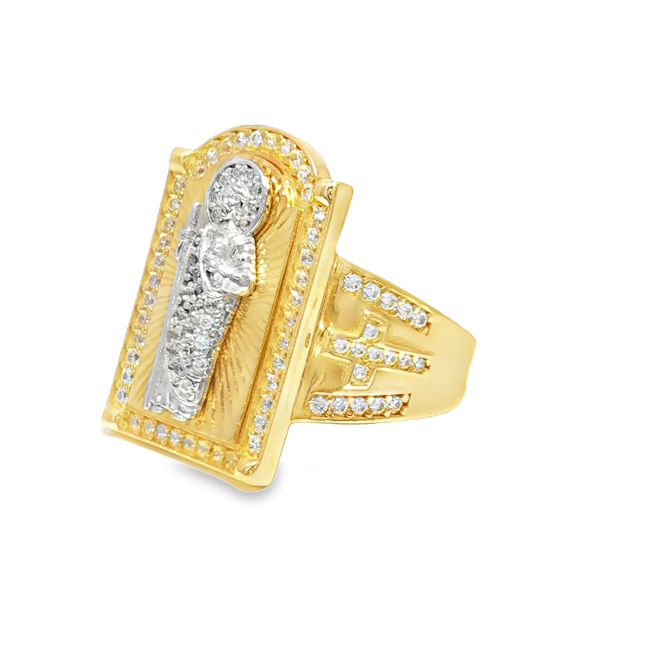 14K San Judas Medallion Ring