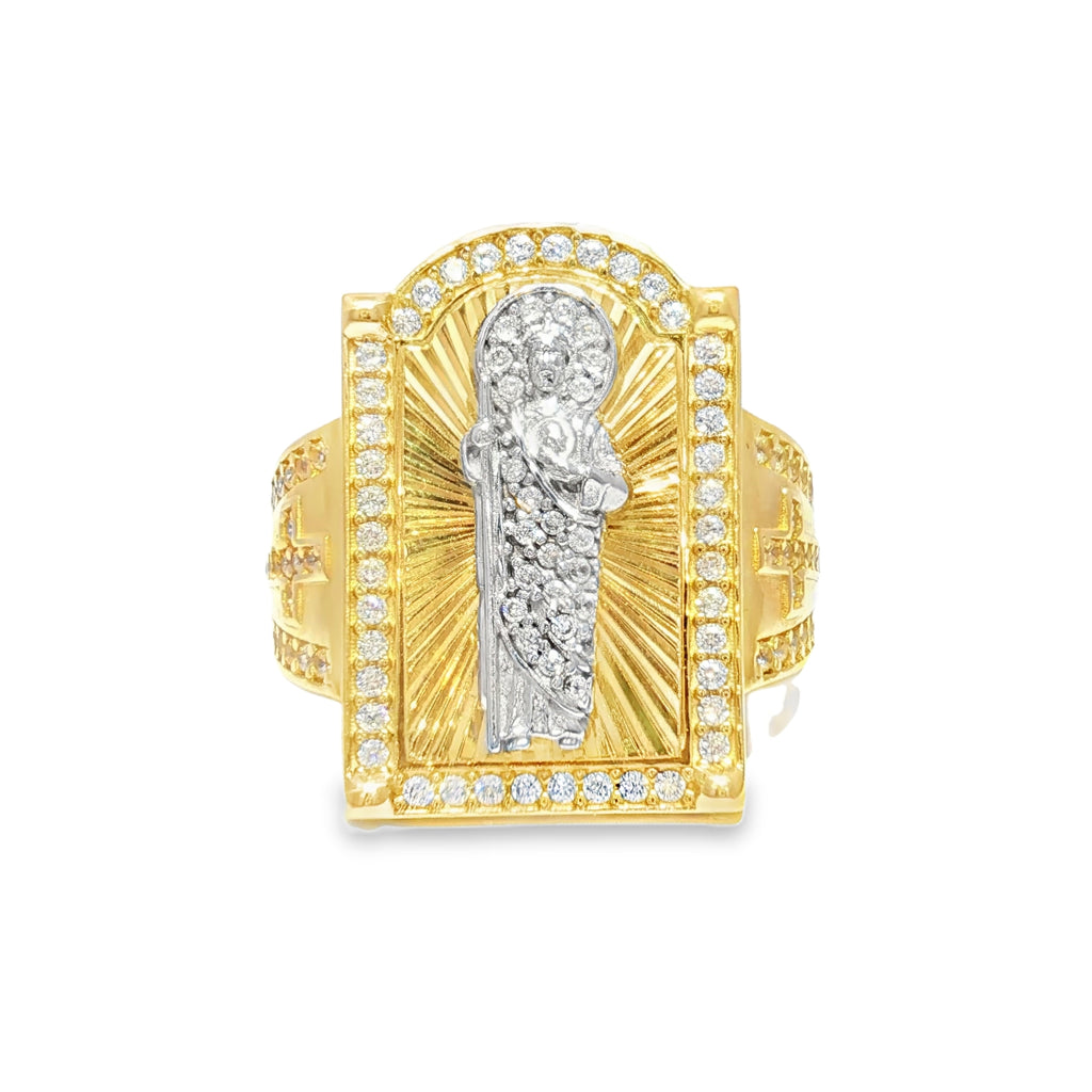 14K San Judas Medallion Ring
