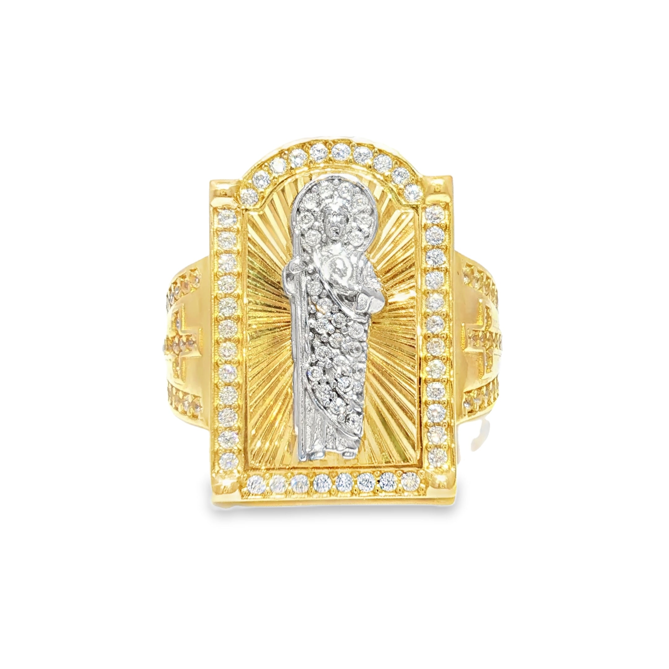 14K San Judas Medallion Ring