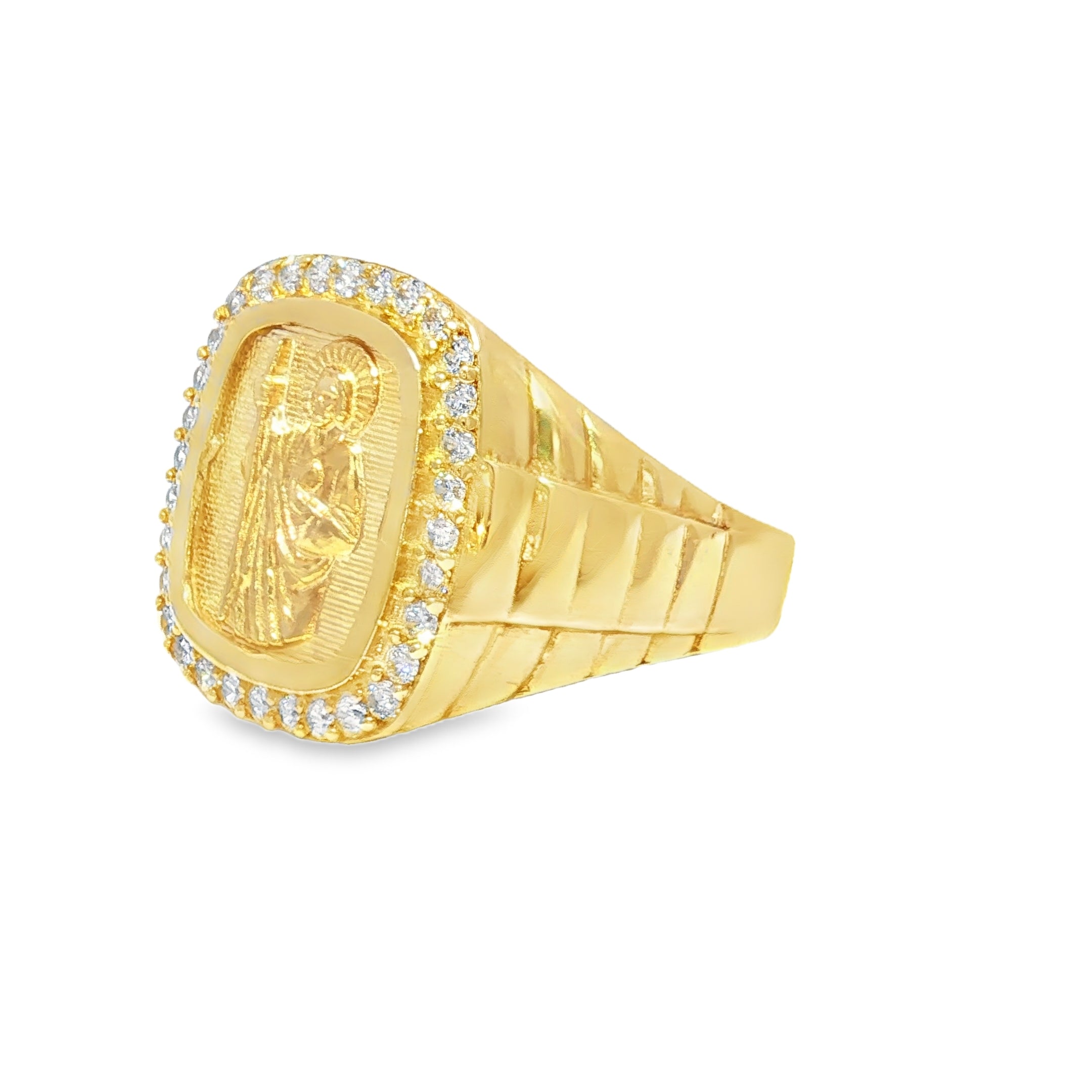 14K San Judas Signet Ring