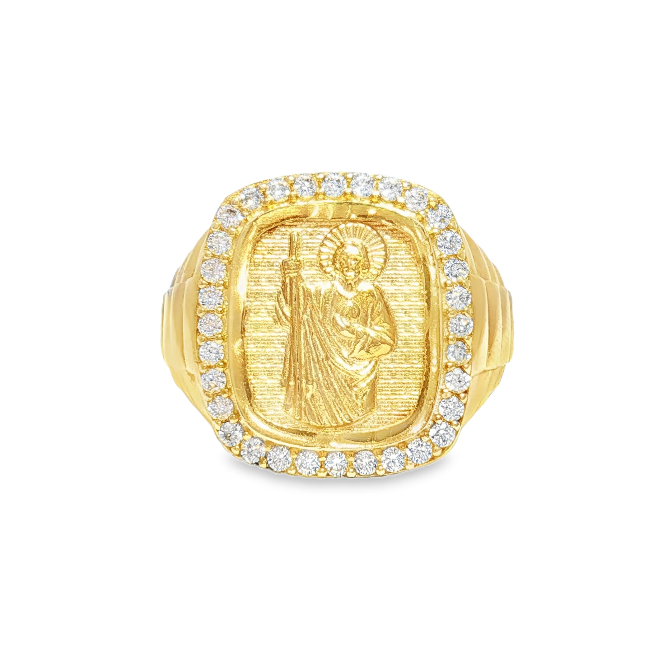 14K San Judas Signet Ring