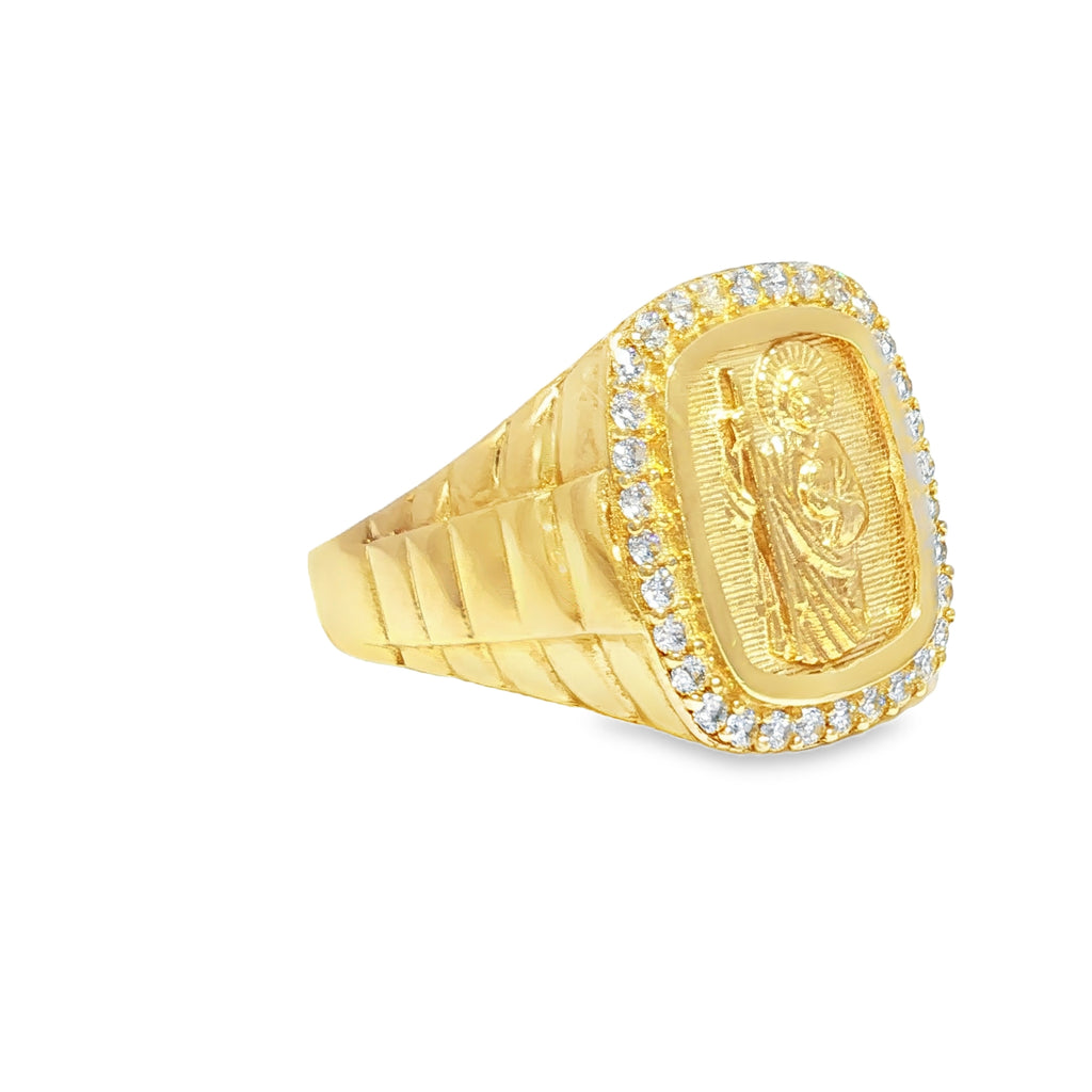 14K San Judas Signet Ring