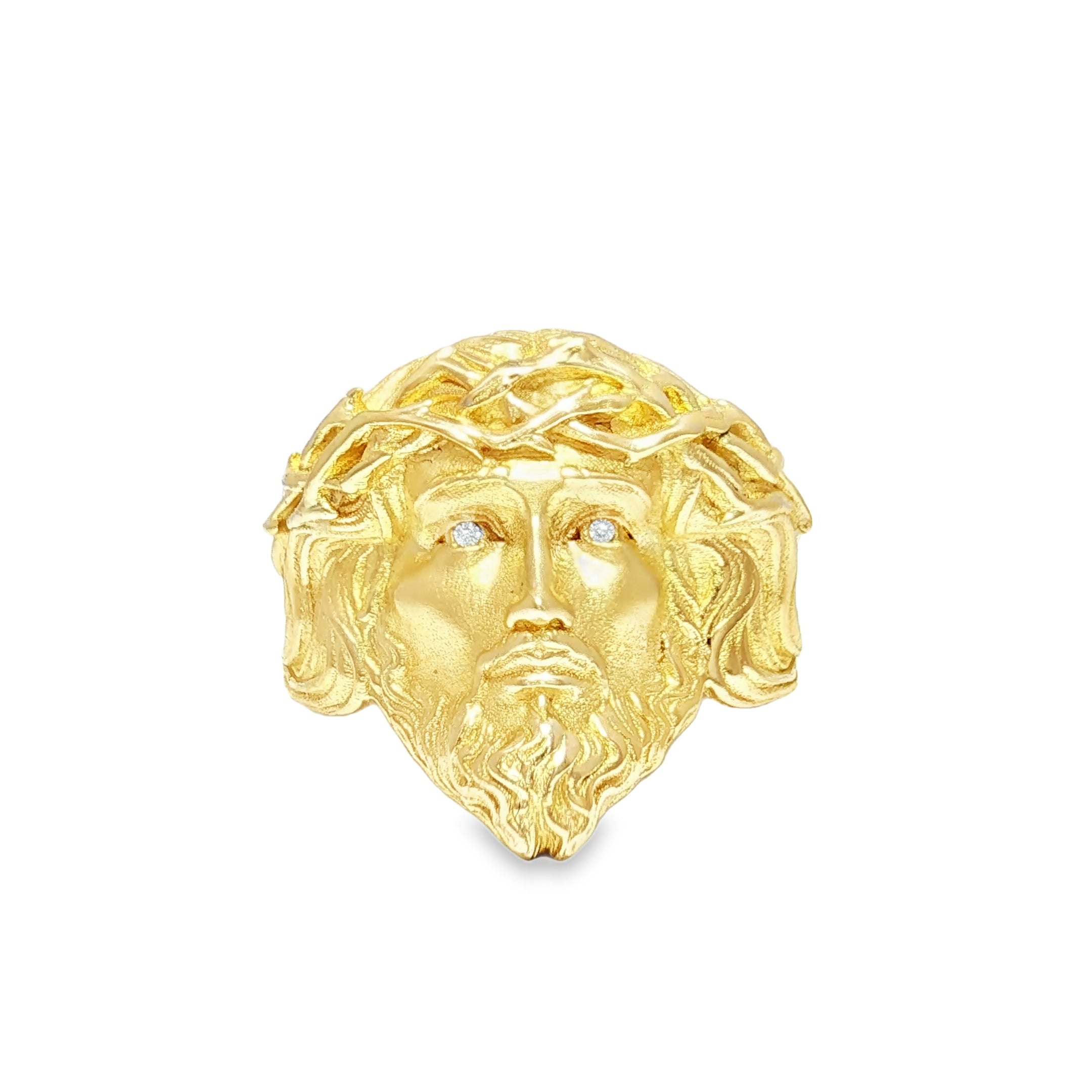 14K Jesus Face Ring
