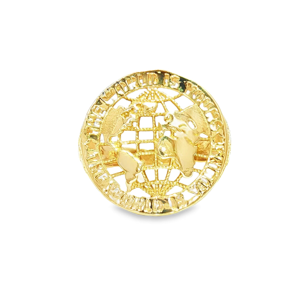 The World Is Yours Ring in 14K Yellow Gold,