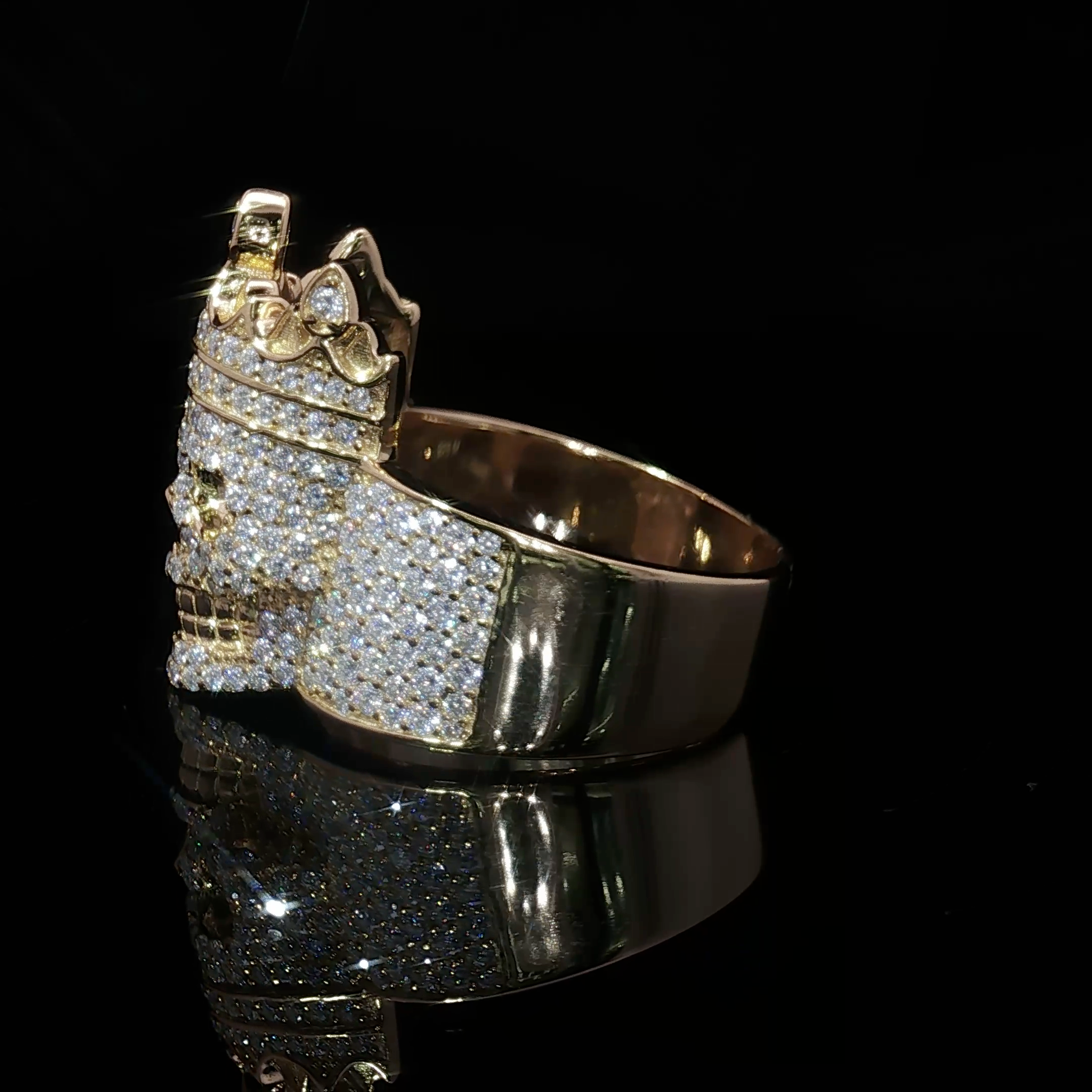 Crowned Skull Silver Ring