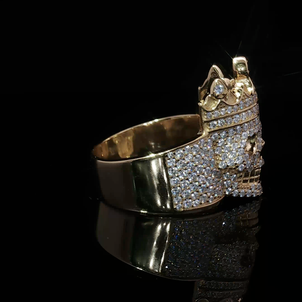 Crowned Skull Silver Ring