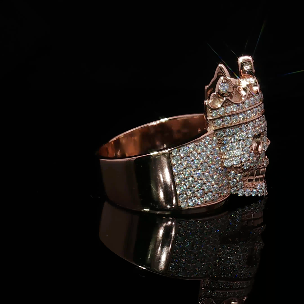 Crowned Skull Silver Ring