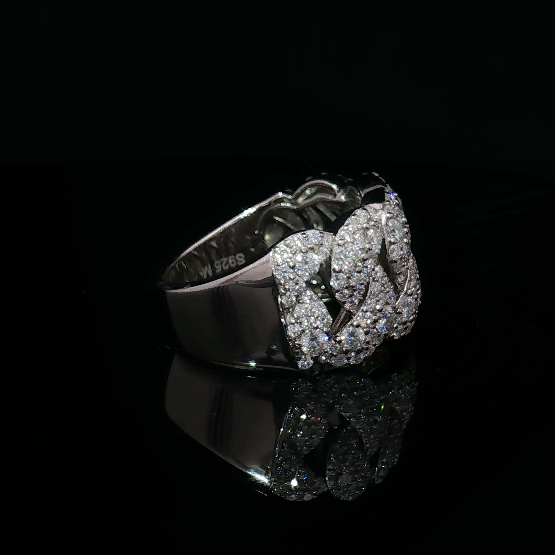 Mosaic Setting Cuban Ring