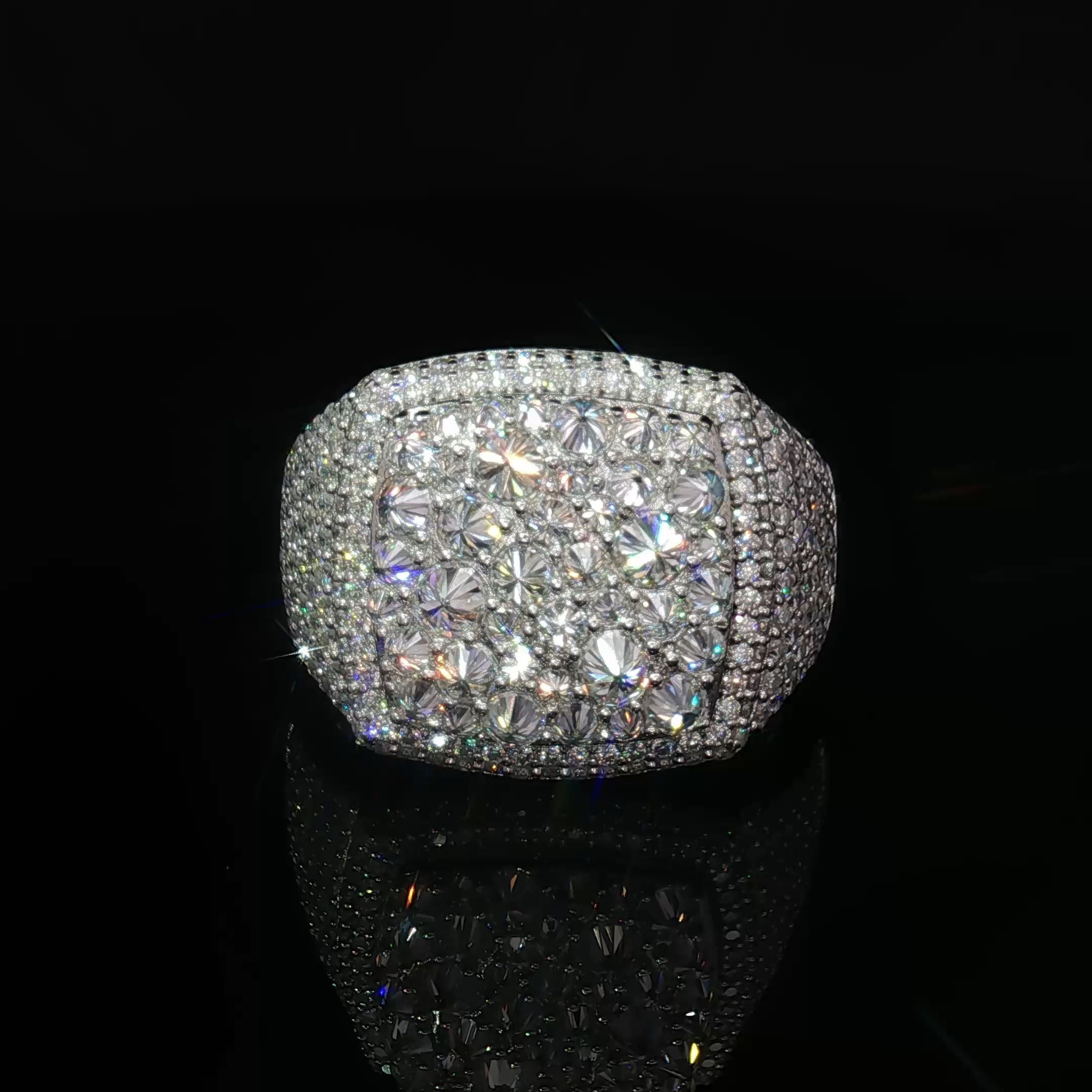 Reverse Moissanite Ring