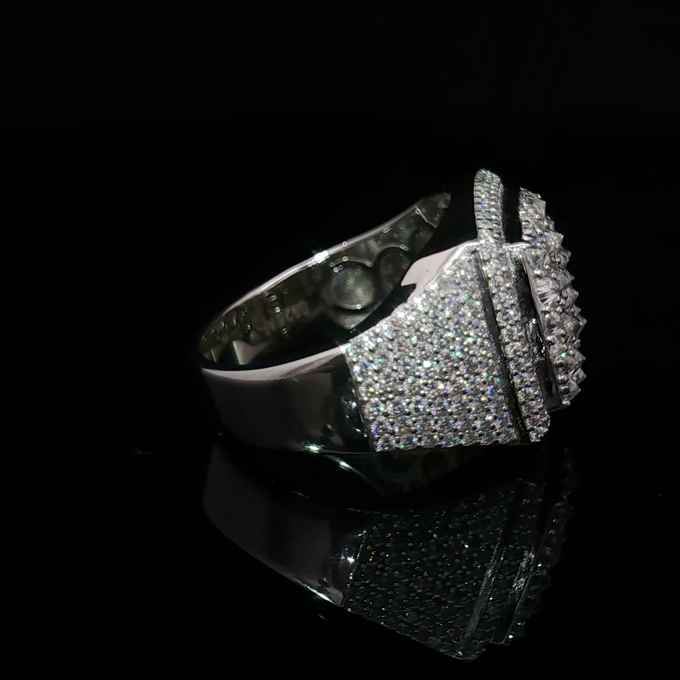 Reverse Moissanite Ring