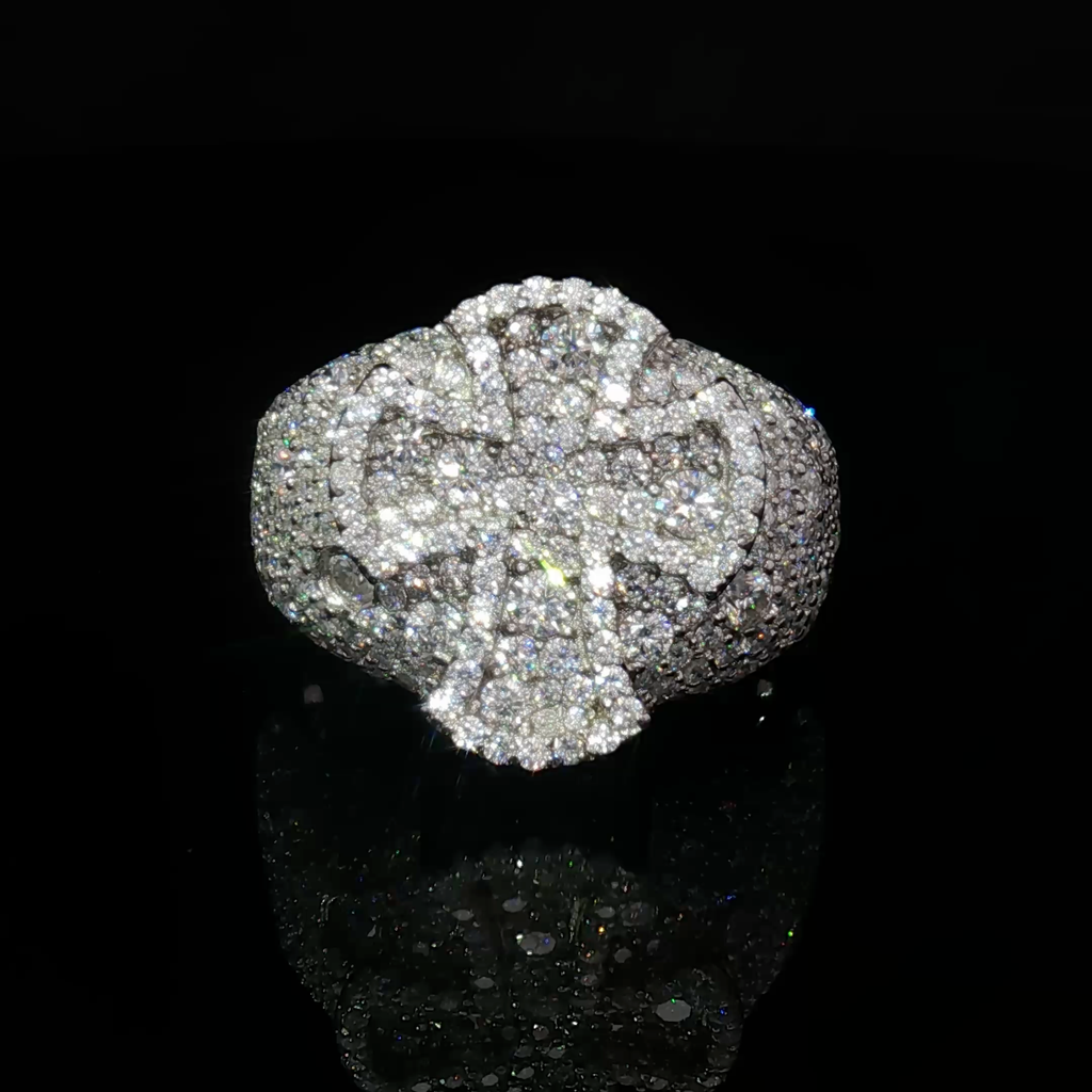 Iced out Cross ring