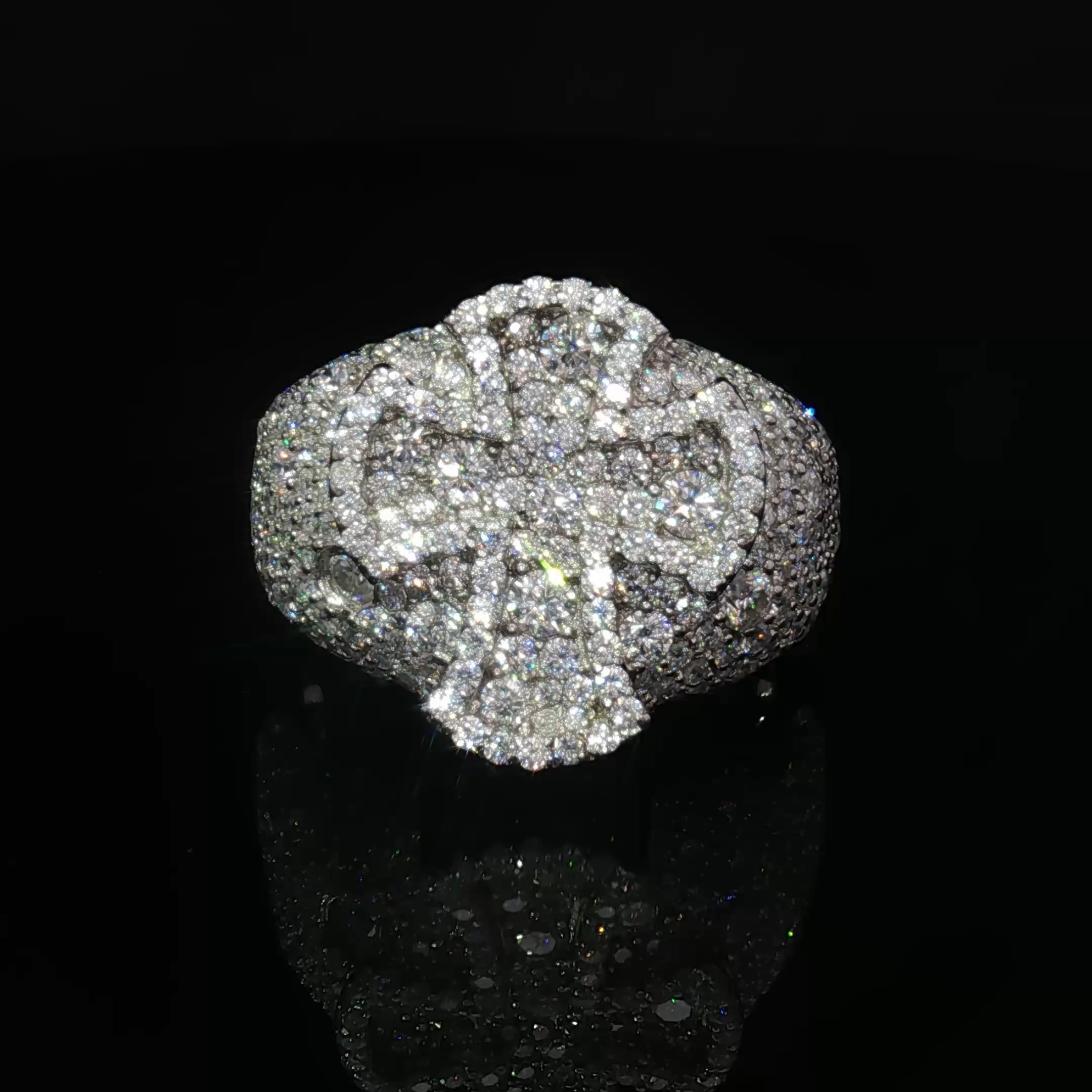 Iced out Cross ring