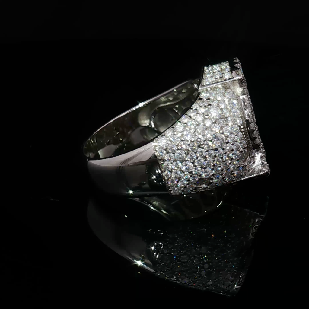 Iced out Cross ring