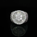 Royal Iced baguette Cluster ring