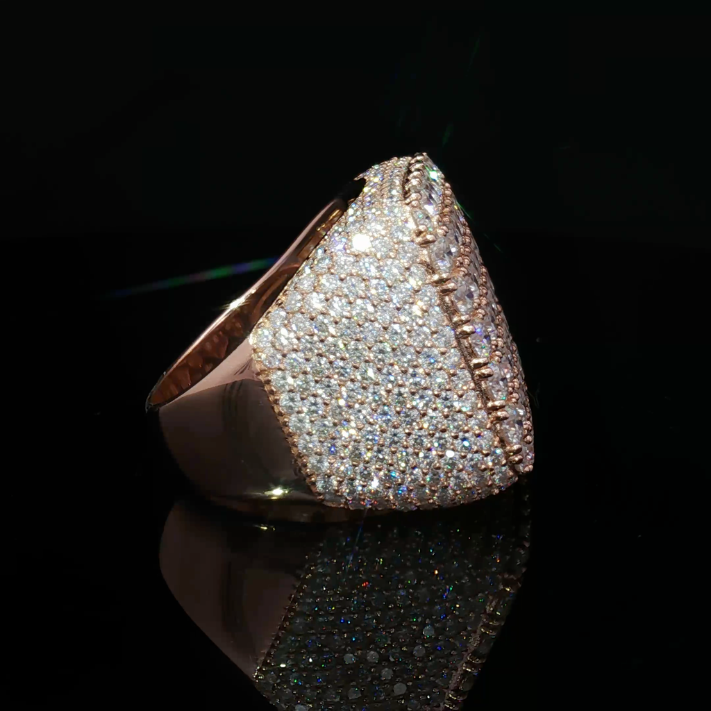 Multi stone Ring with Cushion Cut Moissanite