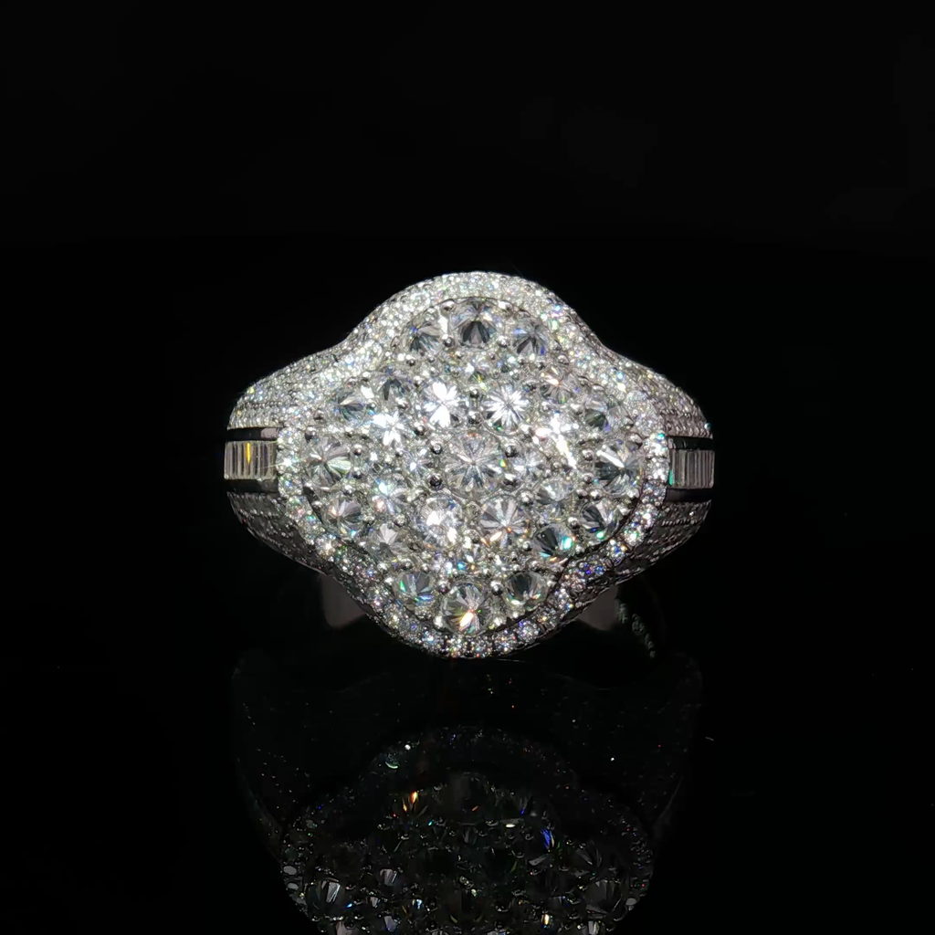 Reverse Setting Clover Ring