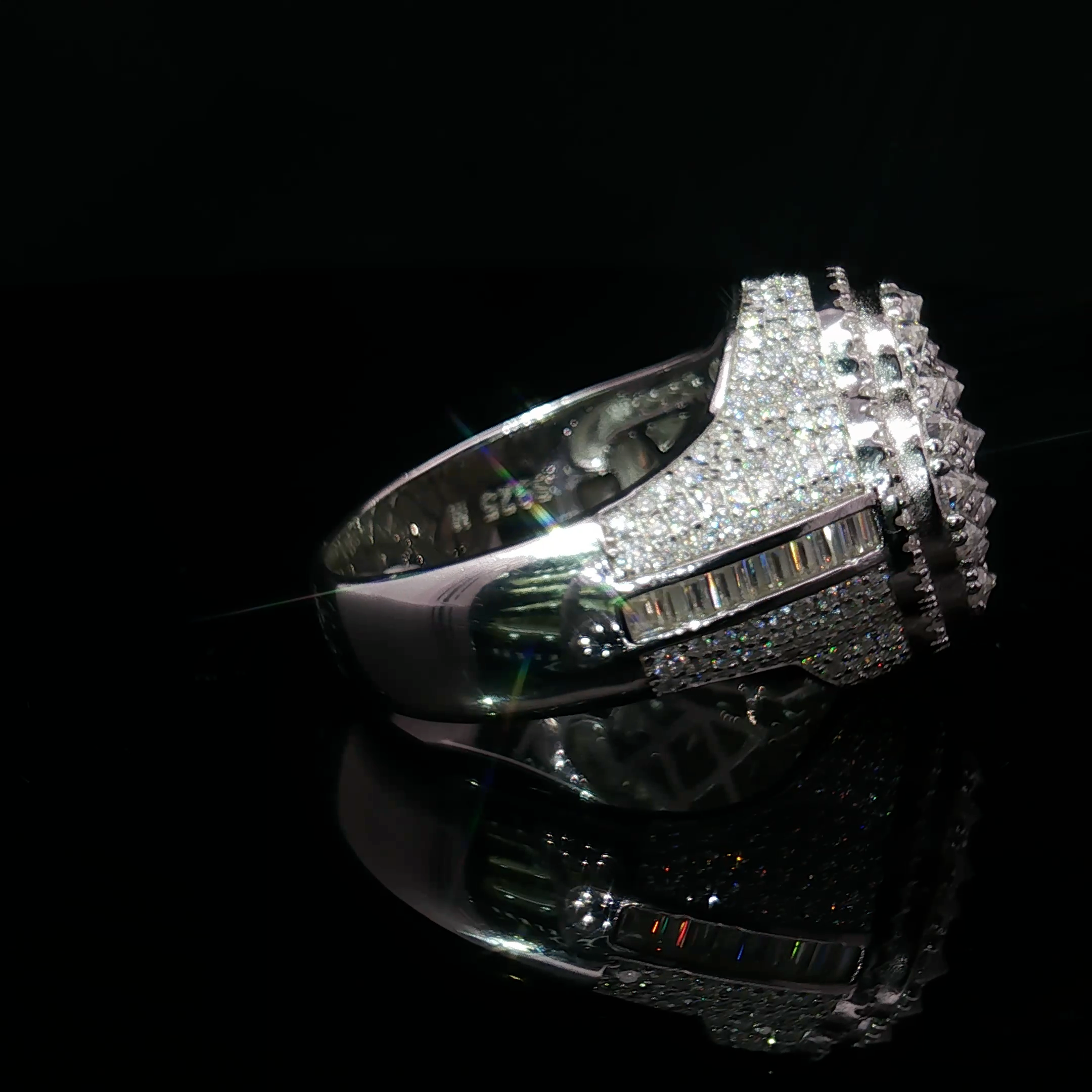 Reverse Setting Clover Ring