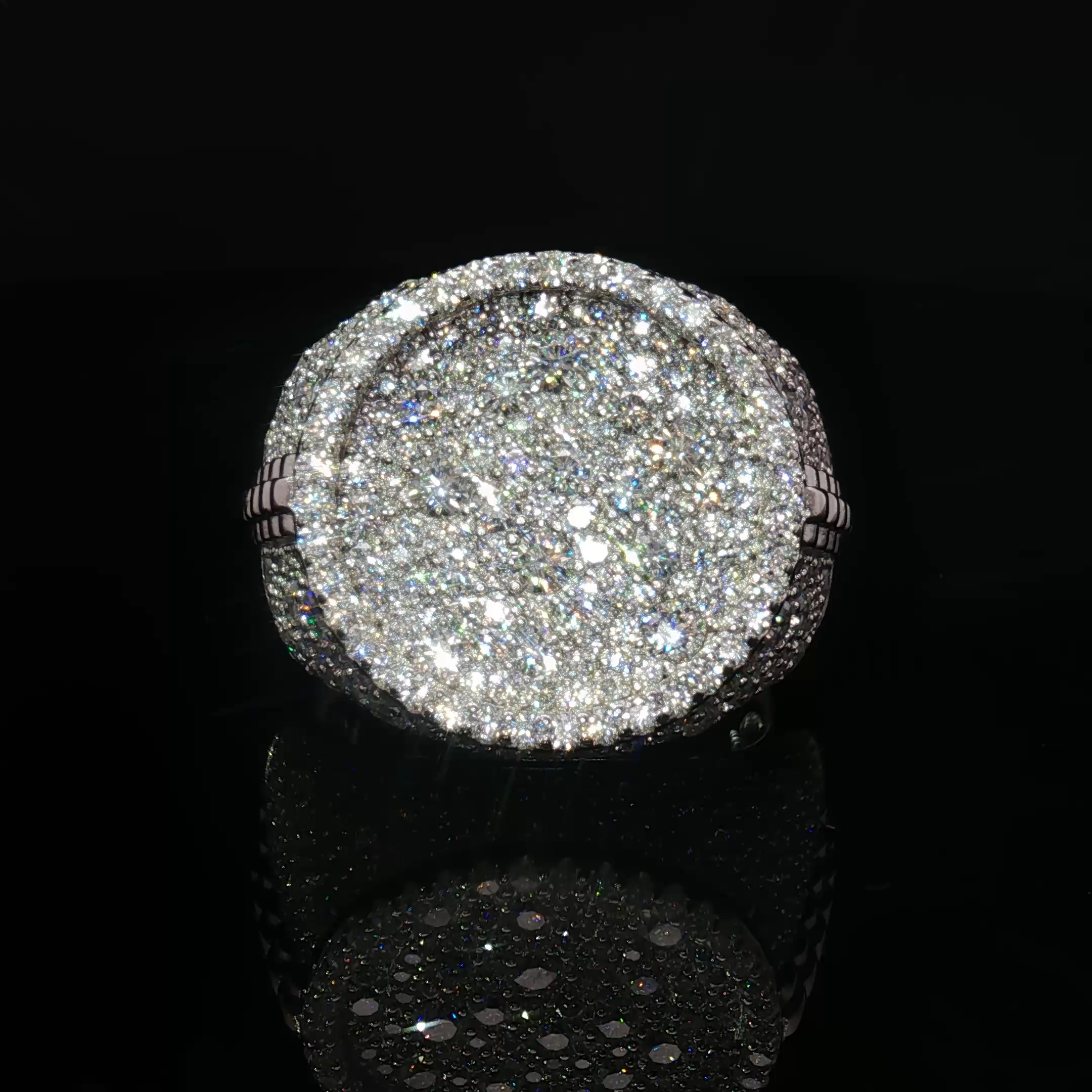 Mosaic setting Oval Statement Ring