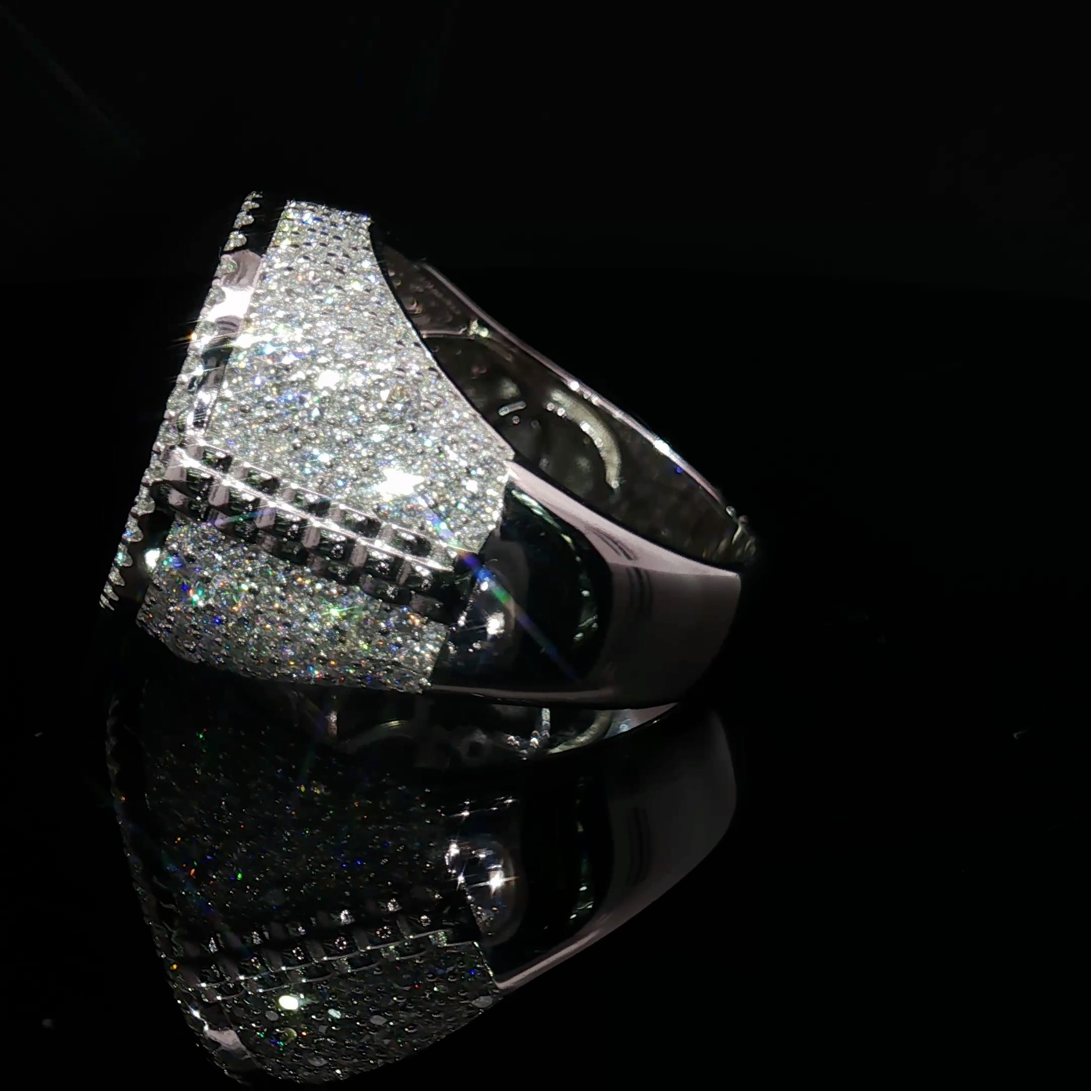 Mosaic setting Oval Statement Ring