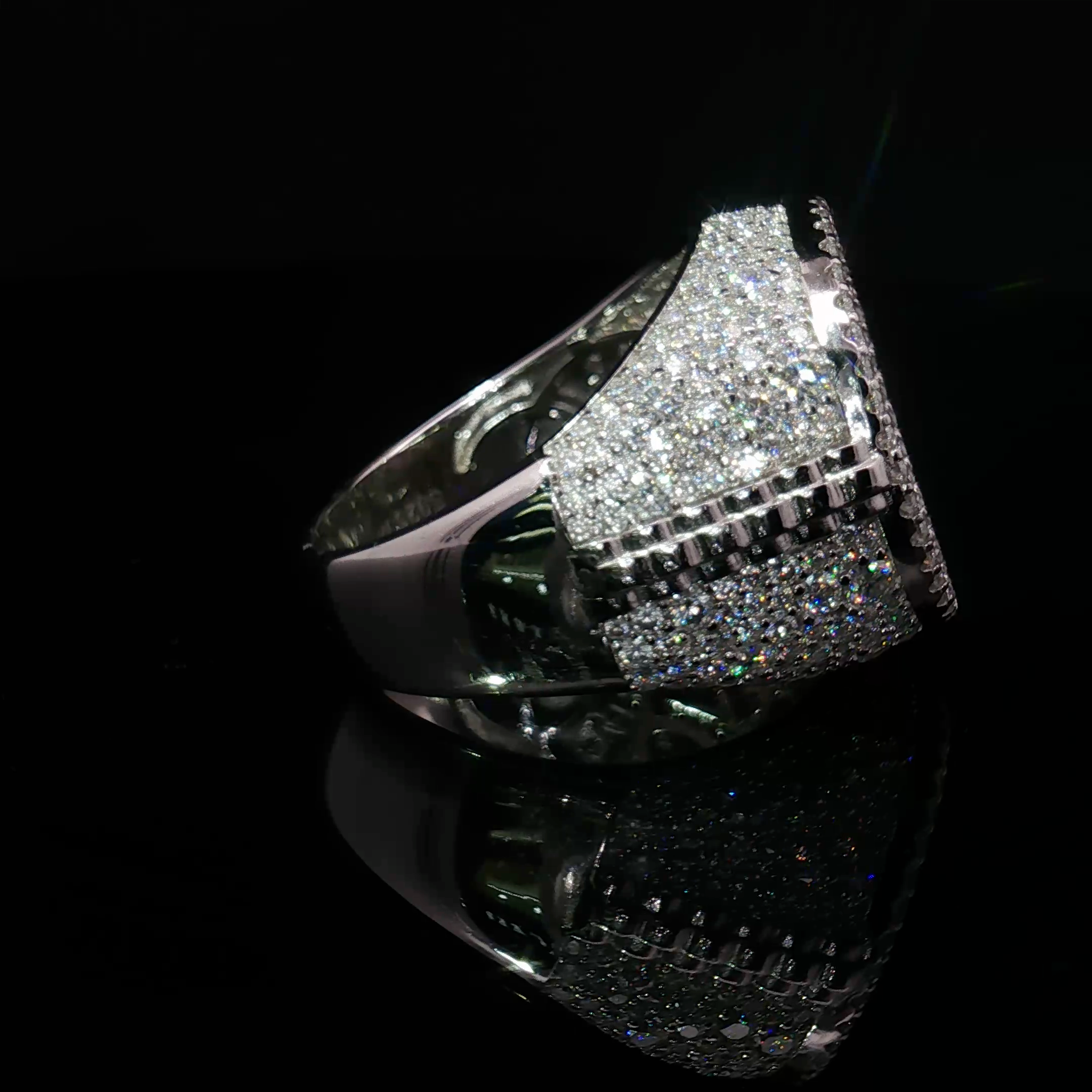 Mosaic setting Oval Statement Ring