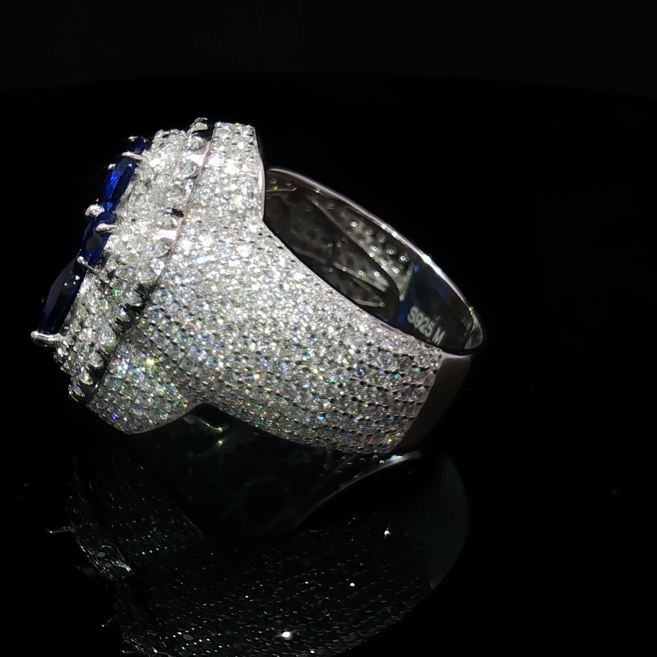 Crimson Cross moissanite Ring