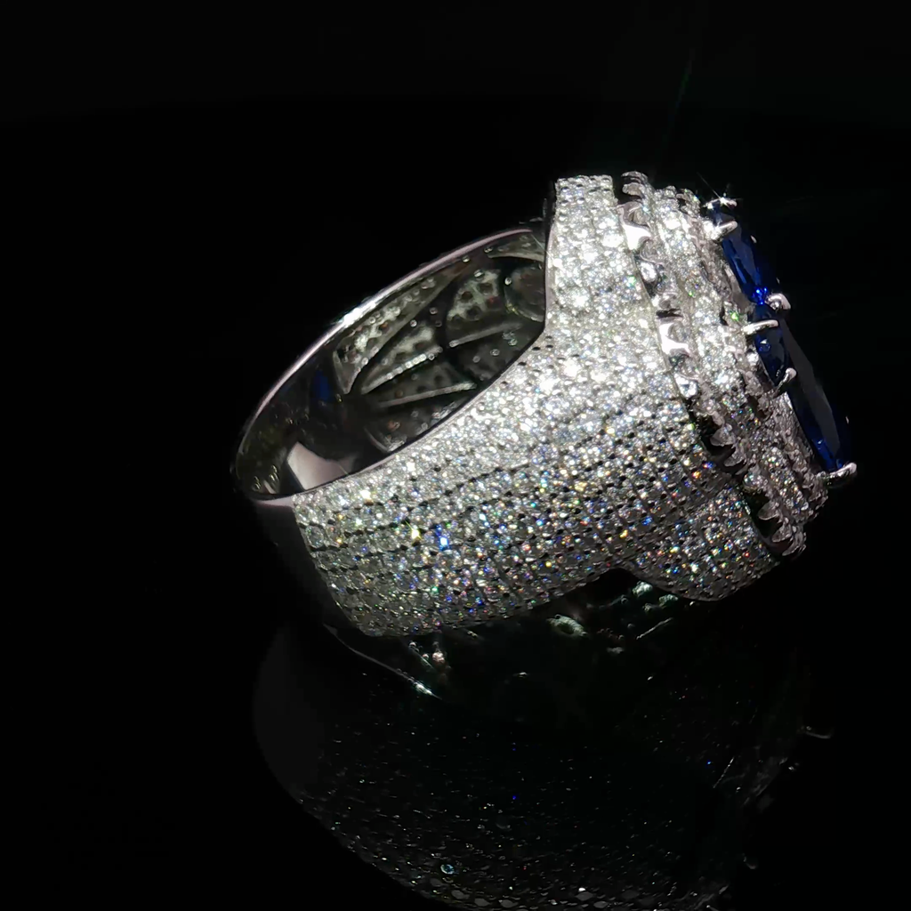 Crimson Cross moissanite Ring