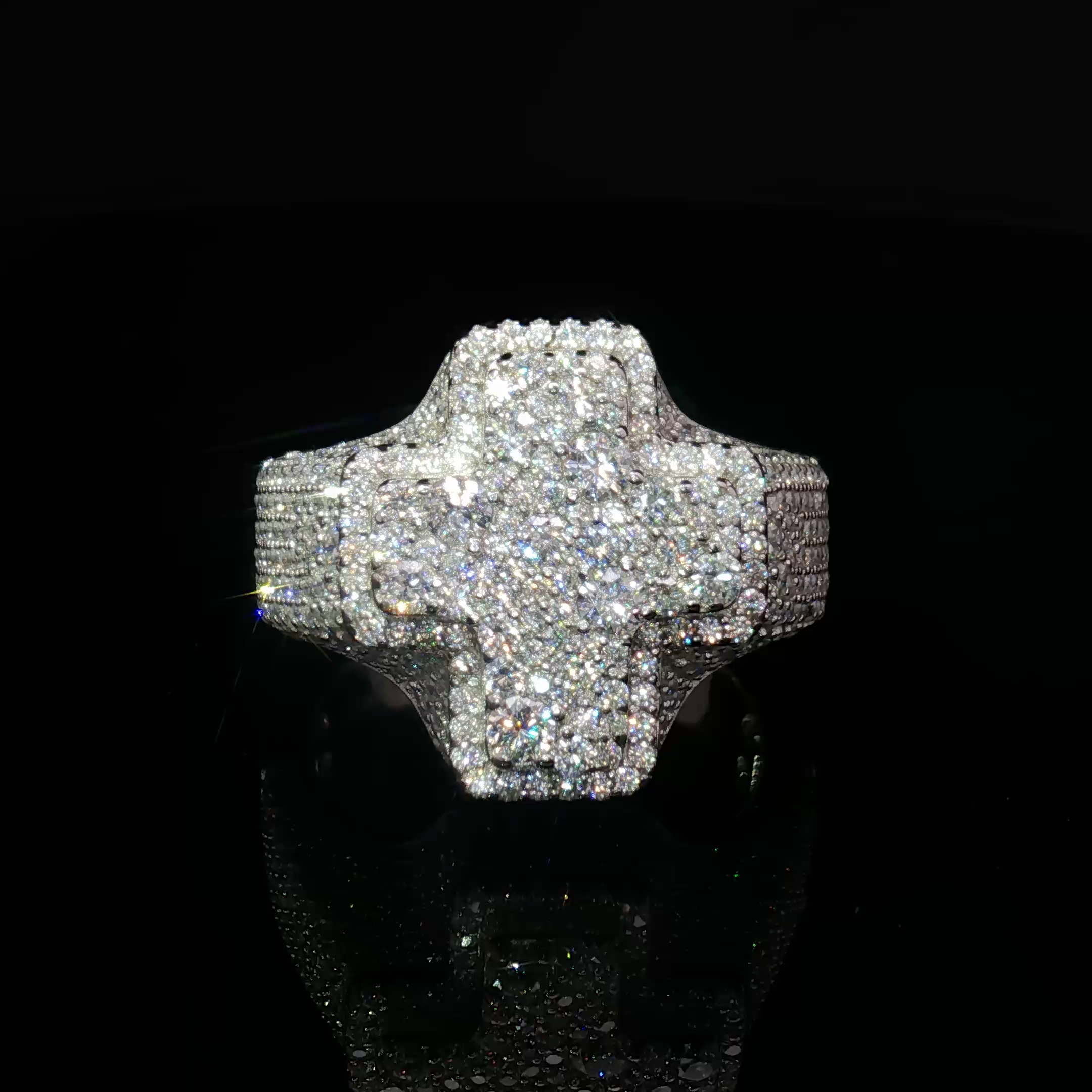 Royal Cross Moissanite Ring