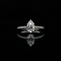 Pear Cut Diamond White Gold Multistone Ring