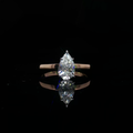 Pear-Cut Diamond Solitaire Ring in Yellow Gold