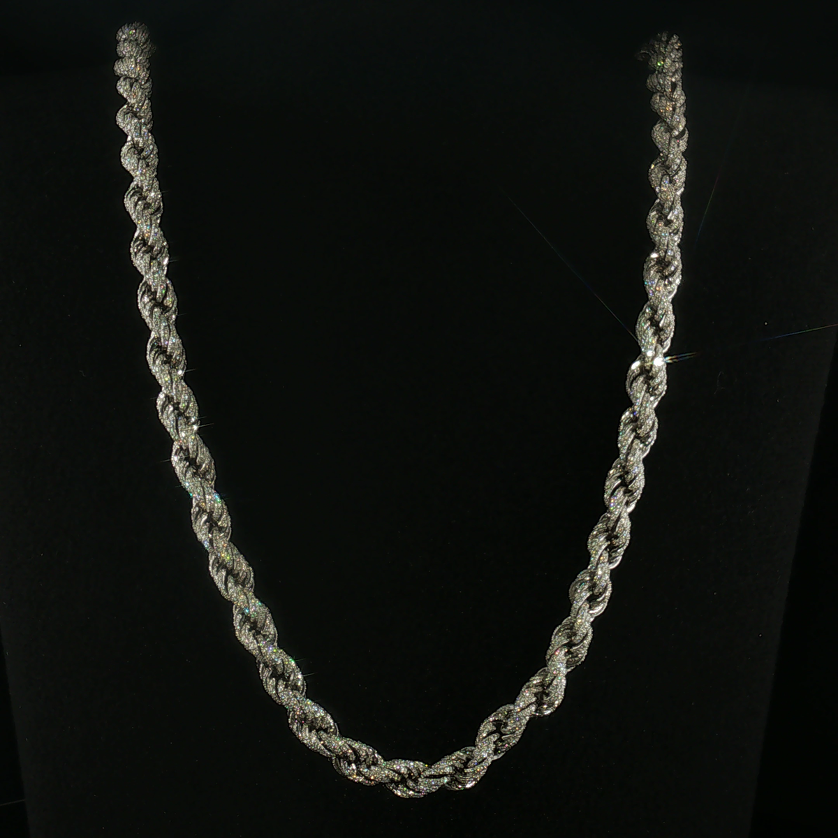 7mm Moissanite Rope Chain