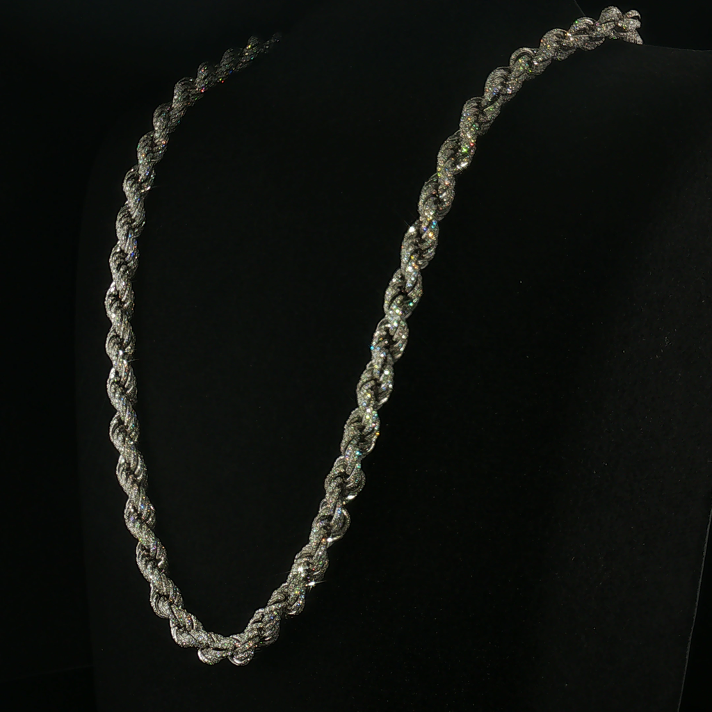 7mm Moissanite Rope Chain