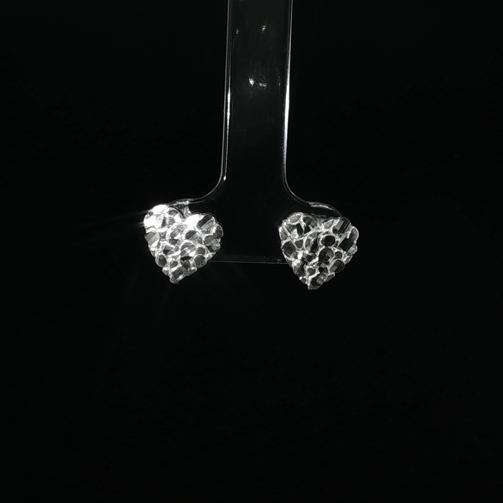 Heart Nugget Earring Studs