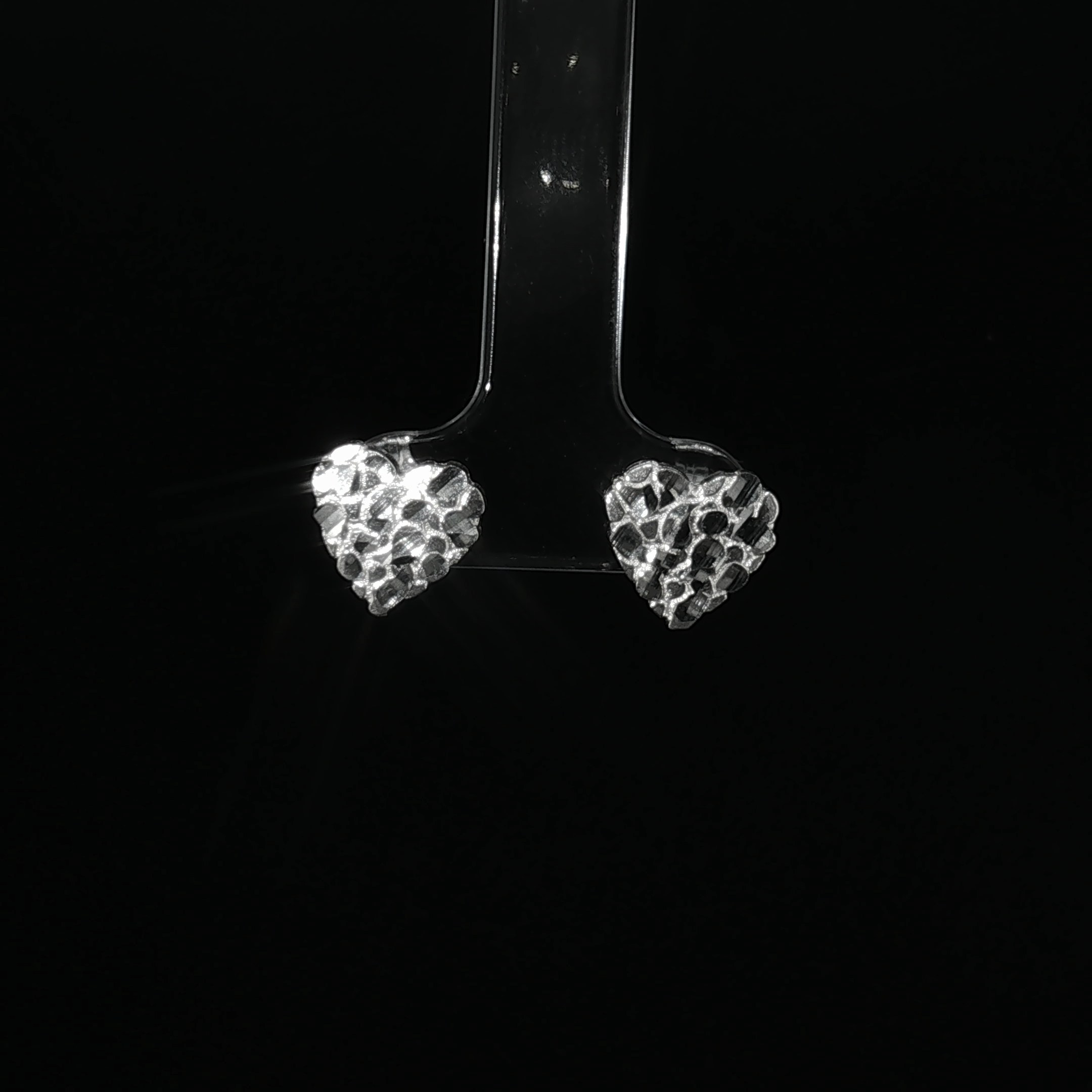Heart Nugget Earring Studs