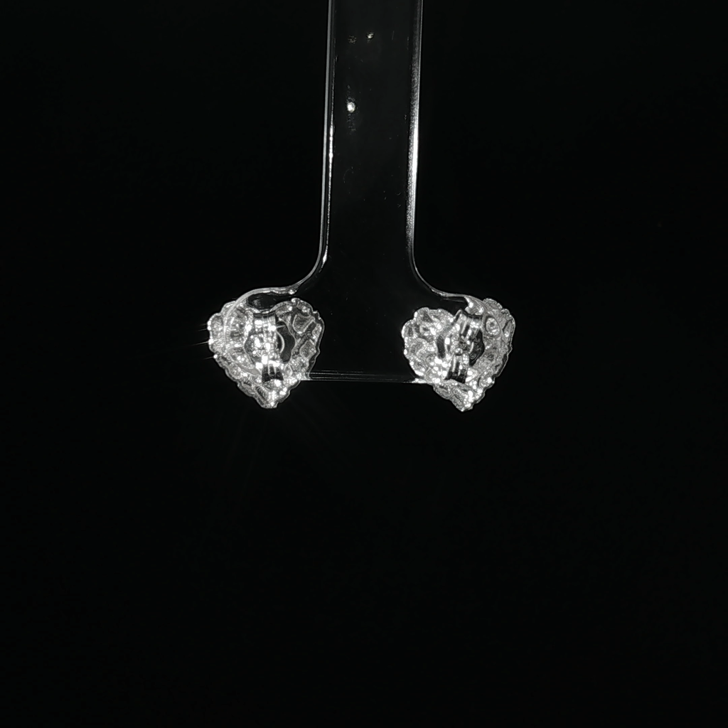 Heart Nugget Earring Studs