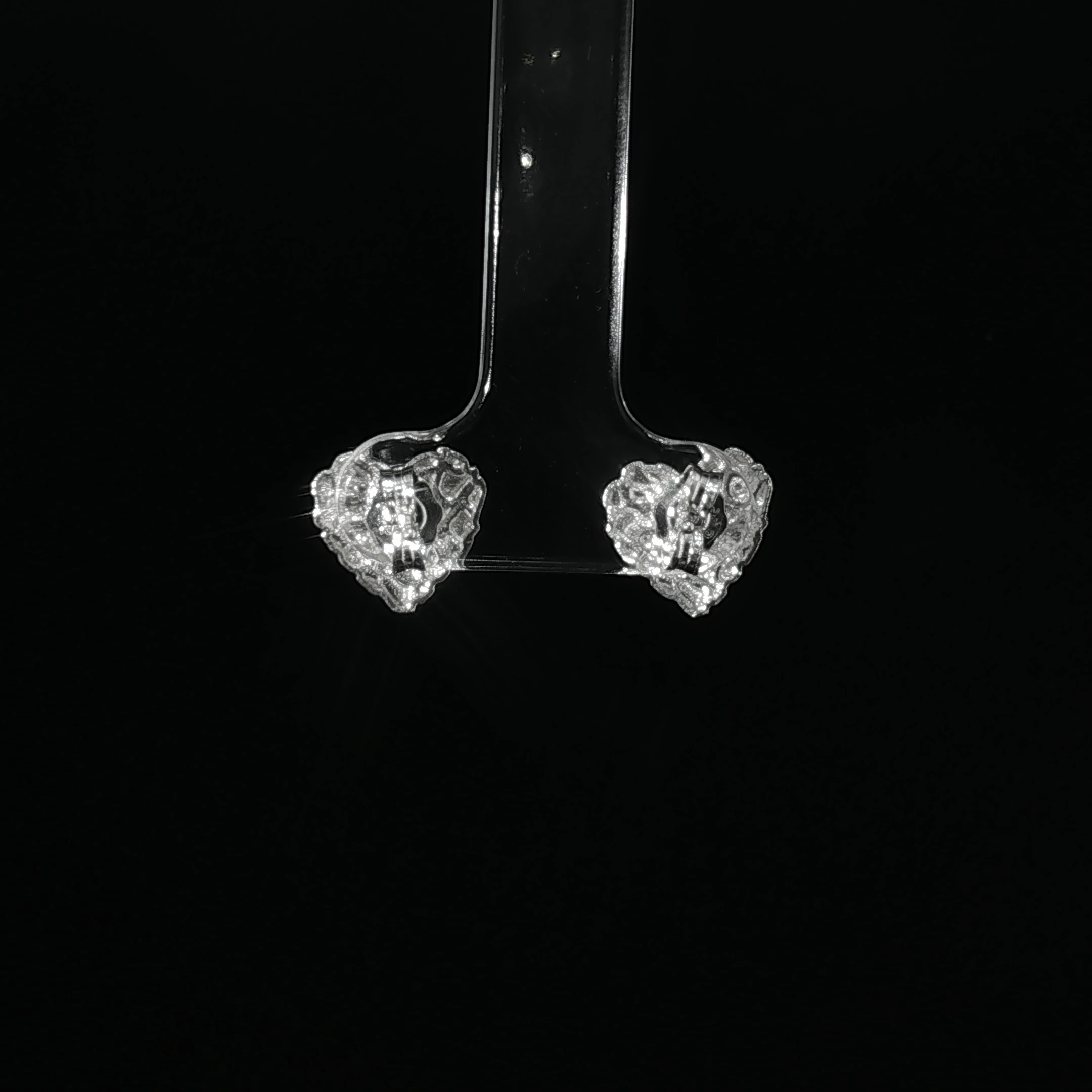 Heart Nugget Earring Studs