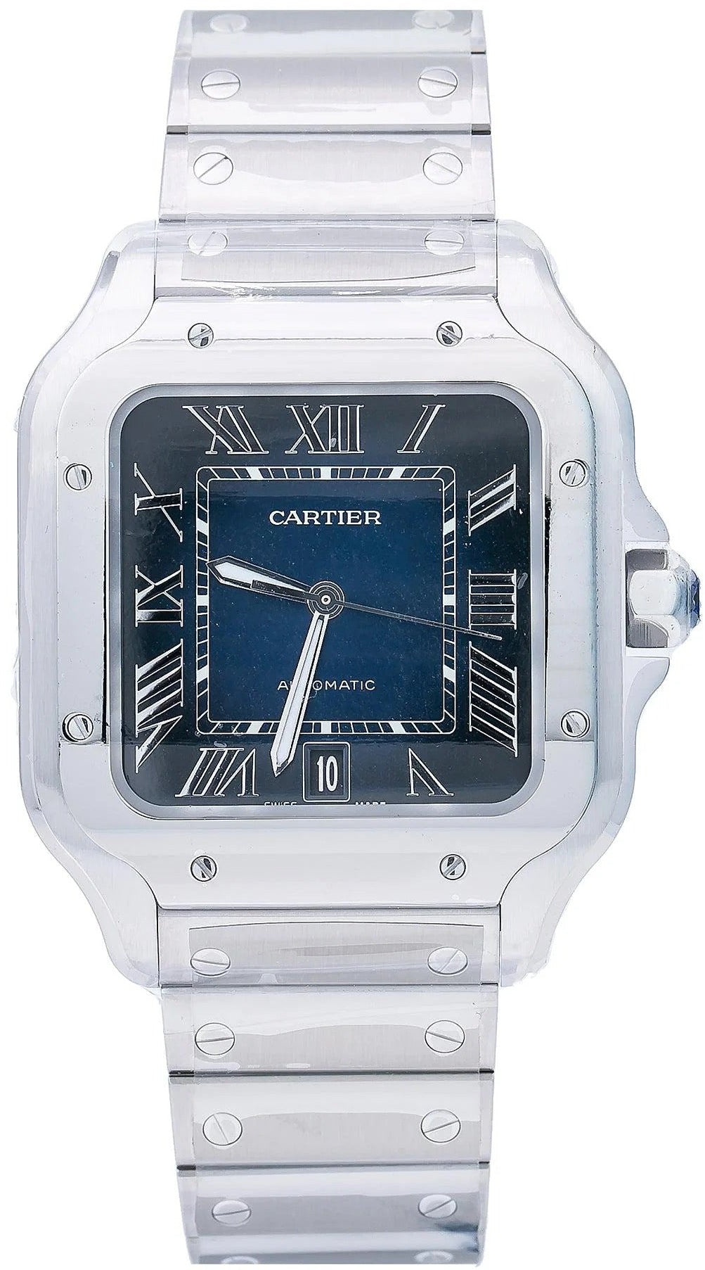 Cartier Santos WSSA0030 40mm Blue Dial Stainless Steel Automatic Men's Watch