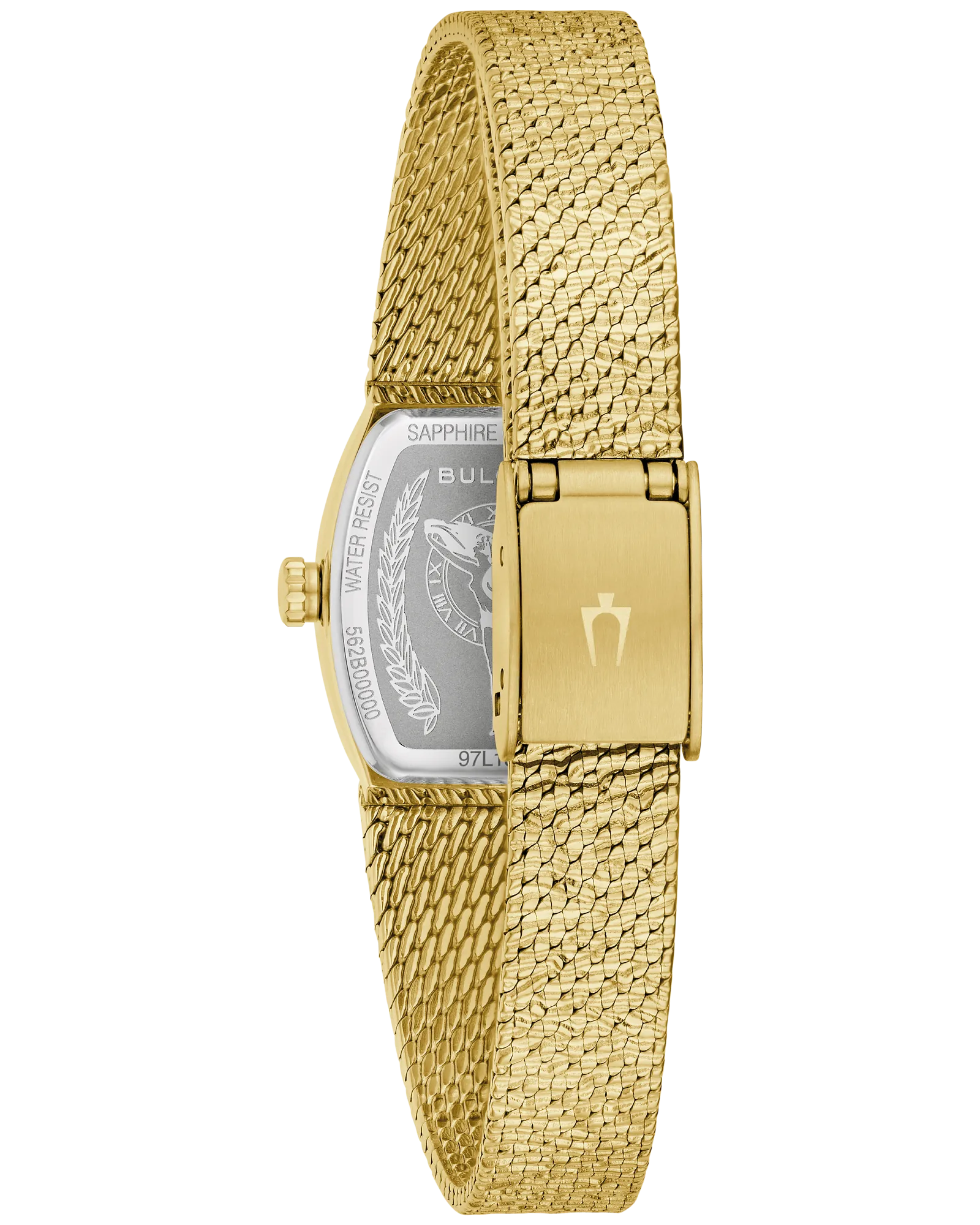 Bulova Goddess of Time Green Malachite Dial Gold-Tone Stainless Steel Bracelet Watch 97L184