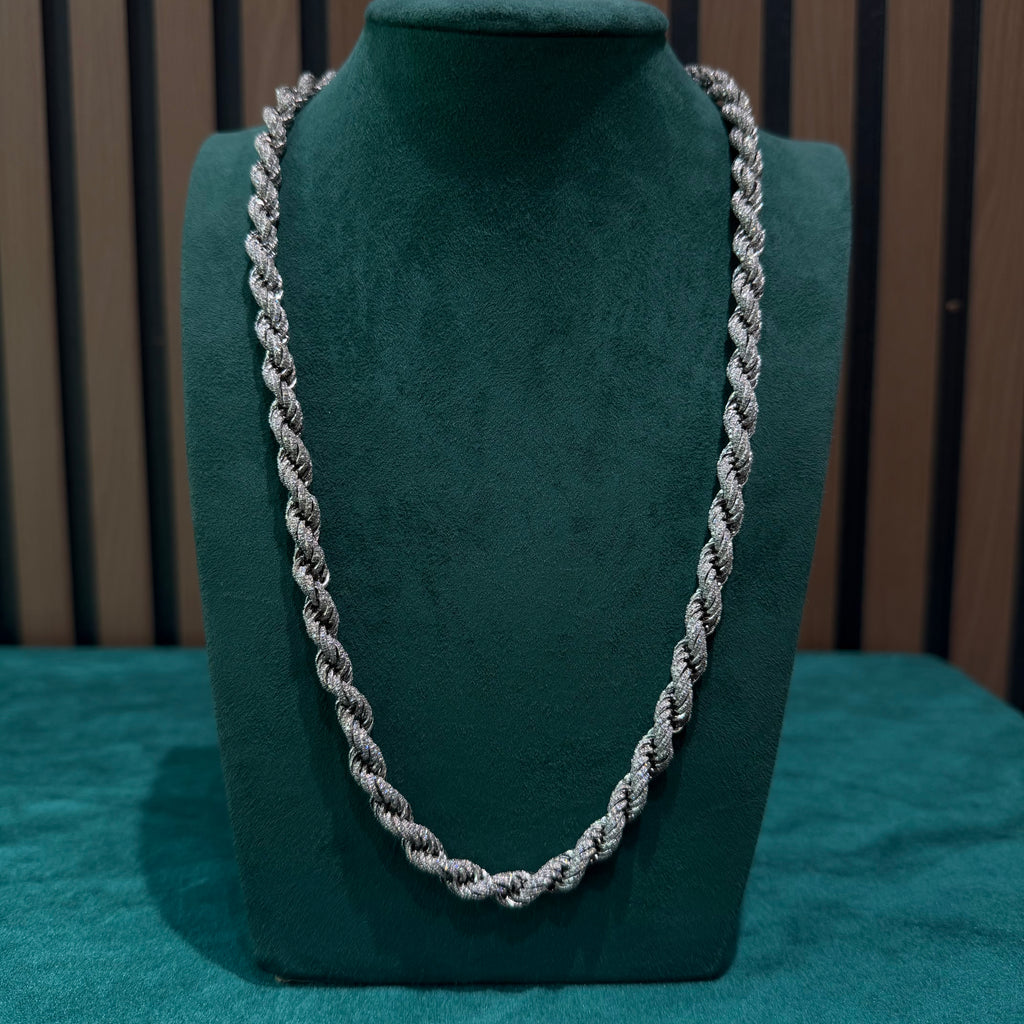 7mm Moissanite Rope Chain
