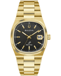 Bulova Super Seville Precisionist Gold-Tone Stainless Steel Black Dial Watch 97B246