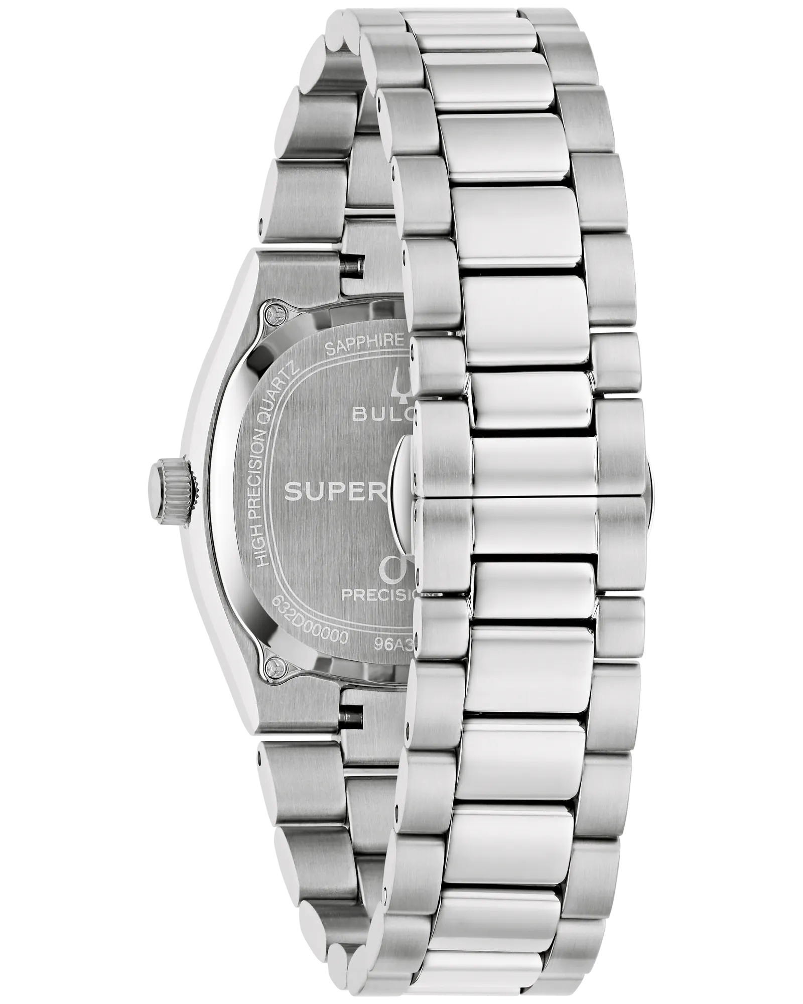 Bulova Super Seville Precisionist White Dial Stainless Steel Men's Watch 96A344
