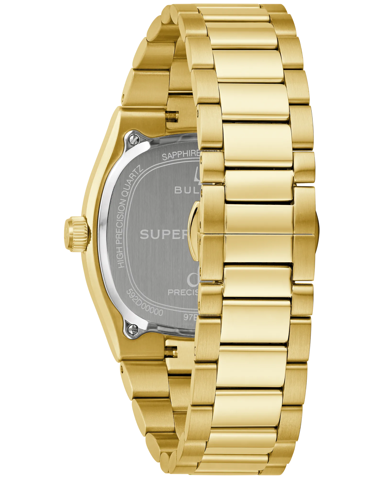 Bulova Super Seville Precisionist Gold-Tone Stainless Steel Black Dial Watch 97B246