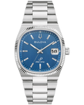 Bulova Super Seville Blue Dial Stainless Steel Bracelet Men's Watch 96B440
