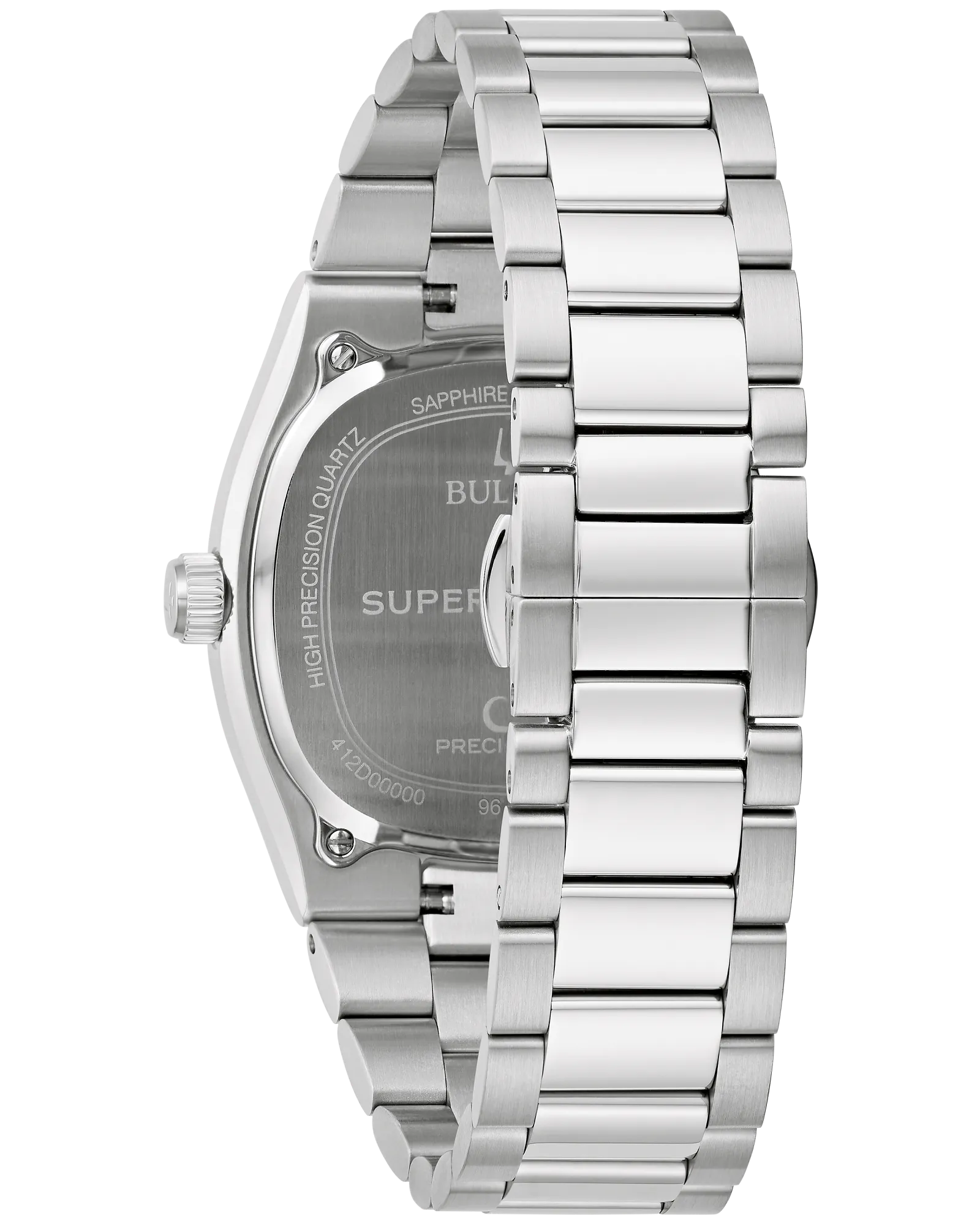Bulova Super Seville Blue Dial Stainless Steel Bracelet Men's Watch 96B440