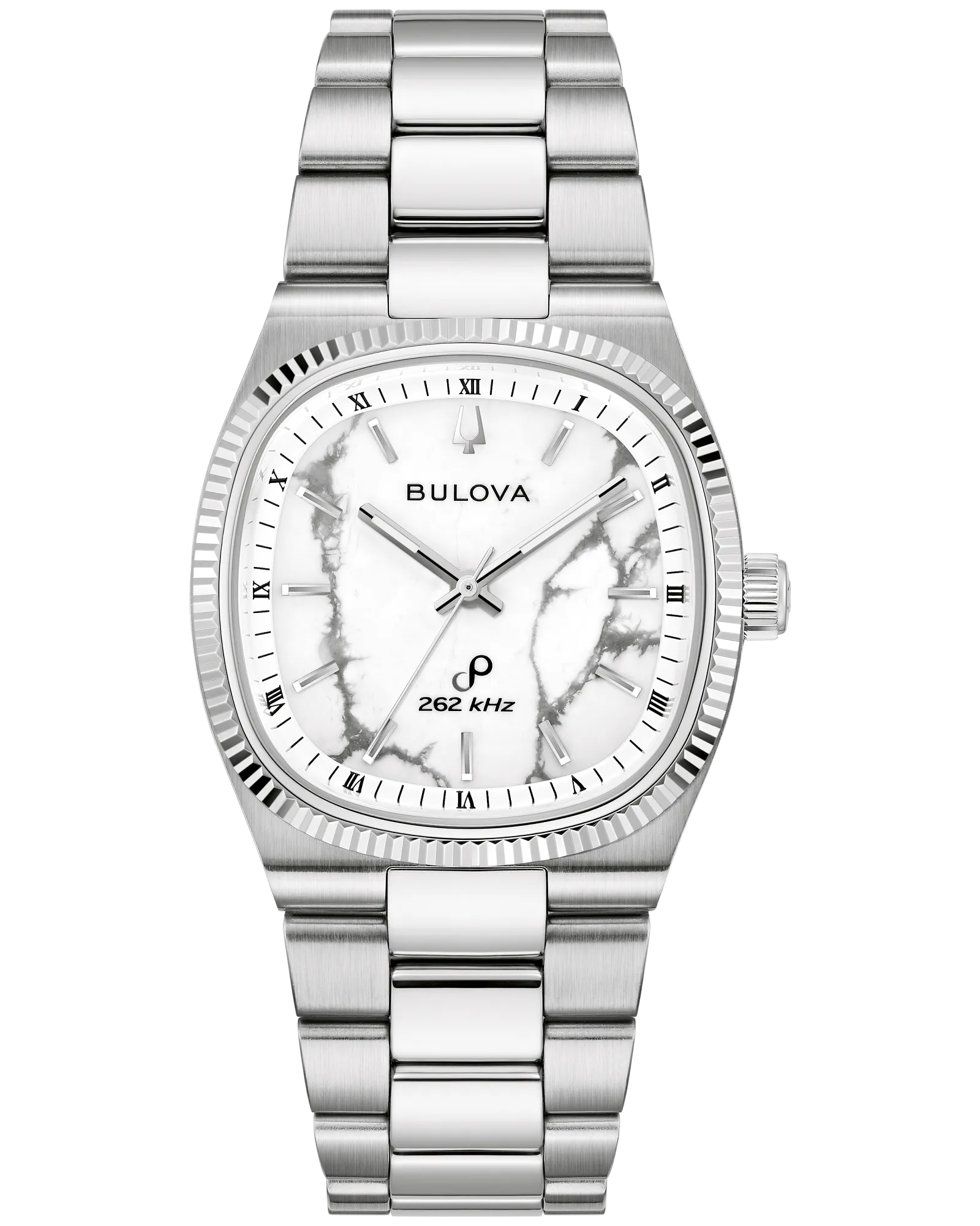 Bulova Super Seville Precisionist White Dial Stainless Steel Men's Watch 96A344