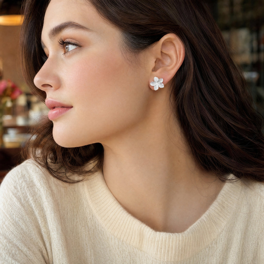 Large Hibiscus Earring Studs