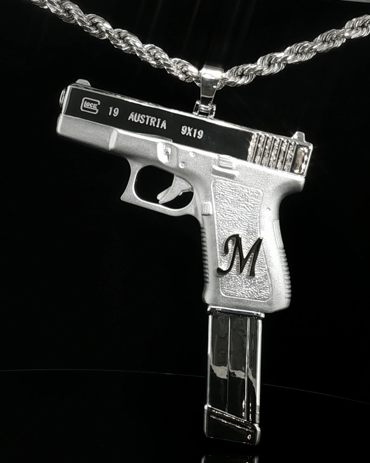 D&D Glock Pendant Sterling Silver