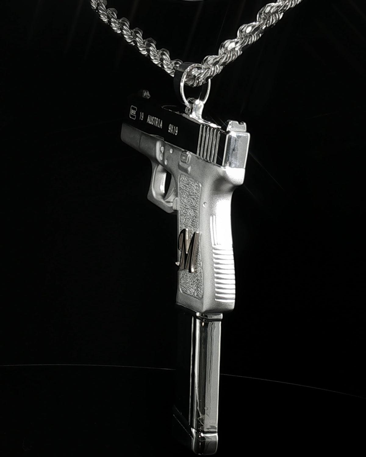 D&D Glock Pendant Sterling Silver