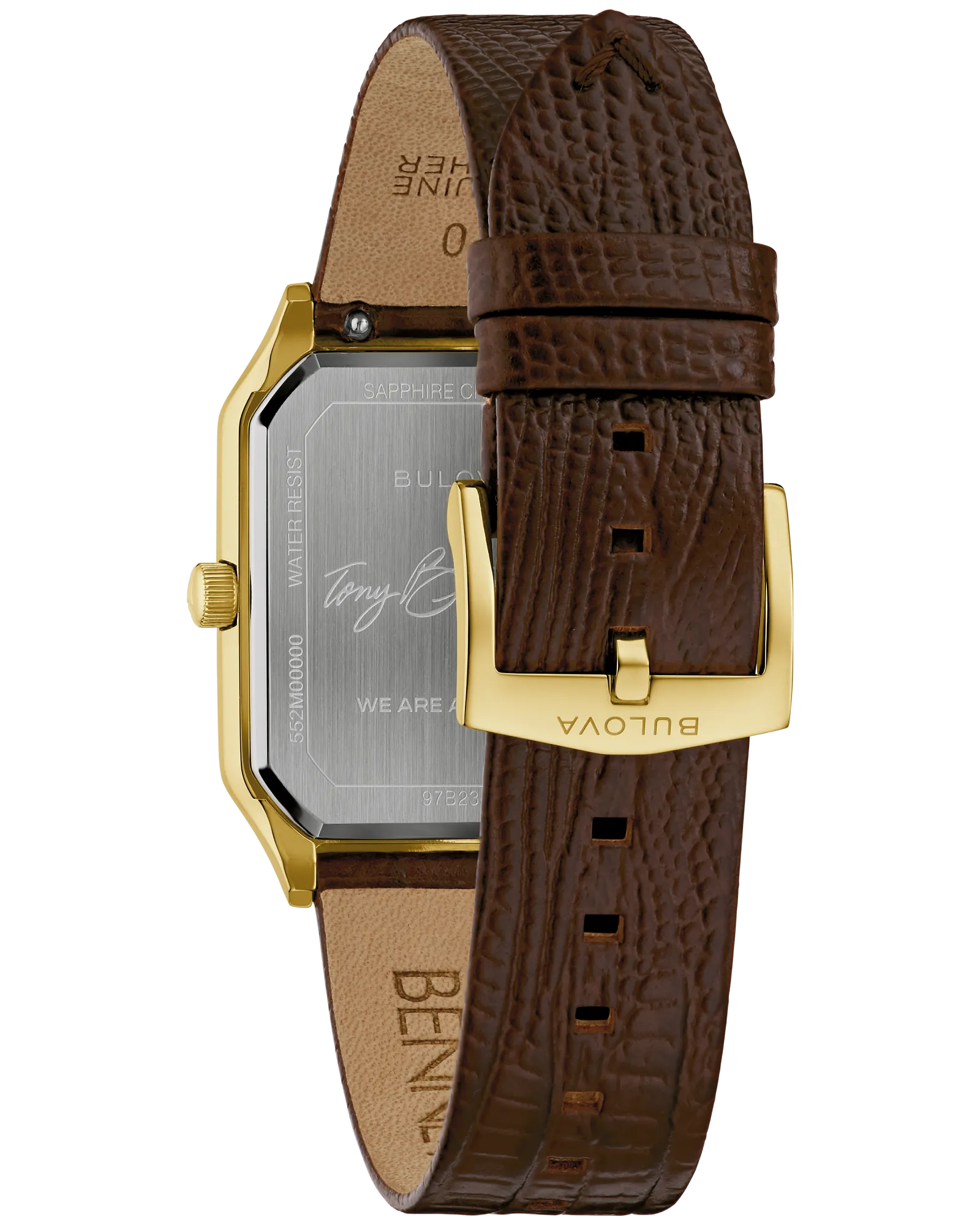 Bulova Tony Bennett We Are All Here Black Dial Gold-Tone Stainless Steel Men's Watch 97B235