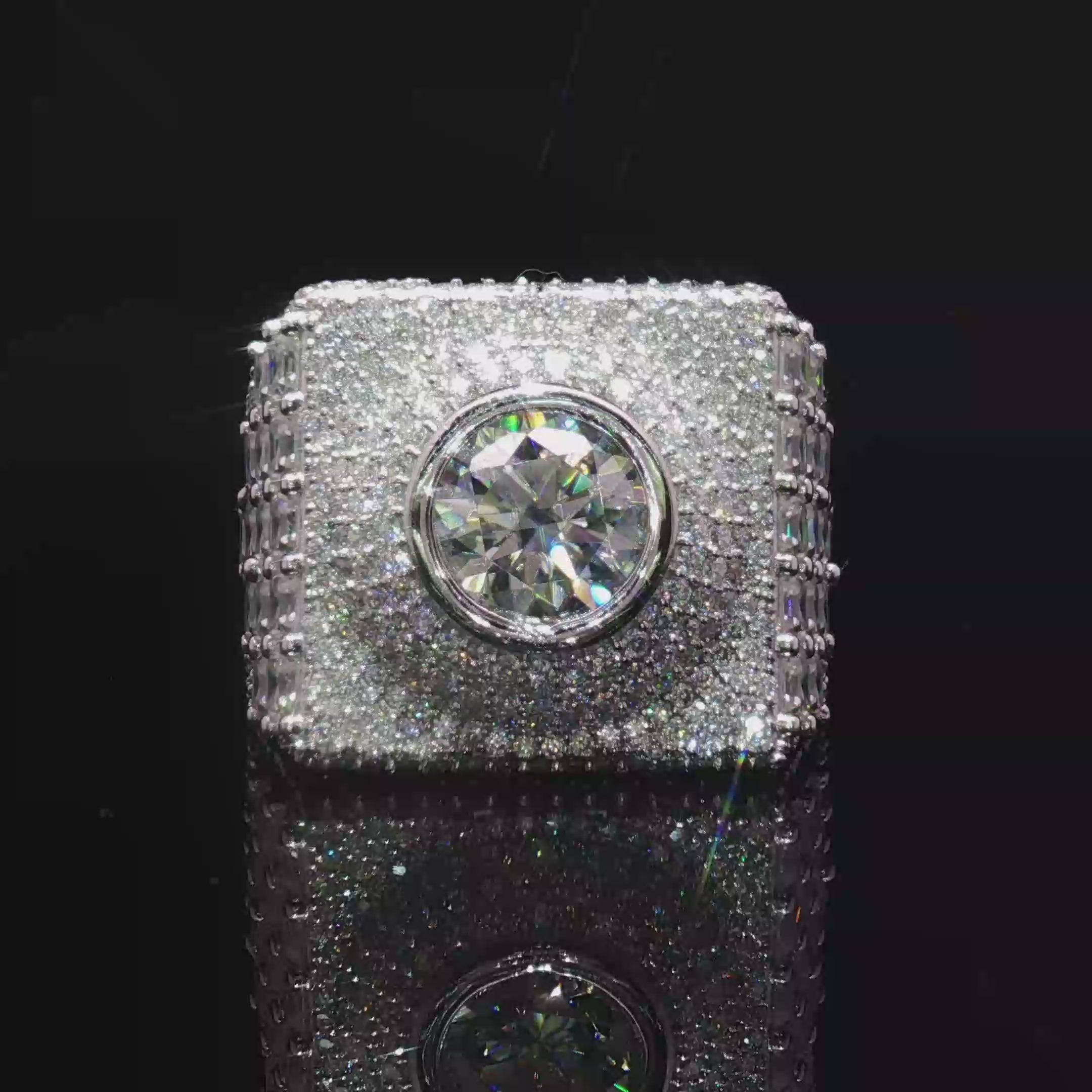 Pave Moissanite Ring